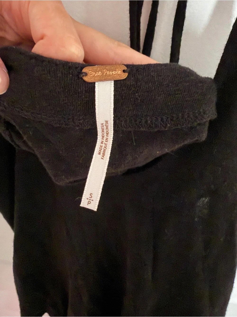 Free People Black Strappy Camisole with Back Tie